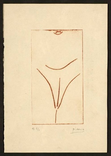 Pablo Picasso, Fragment of a Woman's Body
1966, engraving on Arches wove