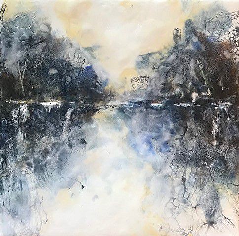 Mary Christen, Into the Mist<br />
2021, encaustic/cold wax