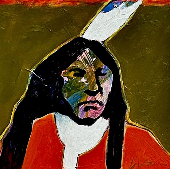 Lance Green, One Feather Two
2021, acrylic/canvas