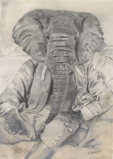 Keith Harrop, Anicurio #4 - Elephant
2020, graphite on paper