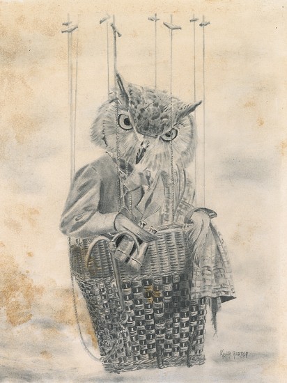 Keith Harrop, Anicurio #10 - Owl
2020, graphite on paper
