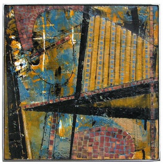 Michael Horswill, Las Ramblas
2016, encaustic, paper, copper, steel