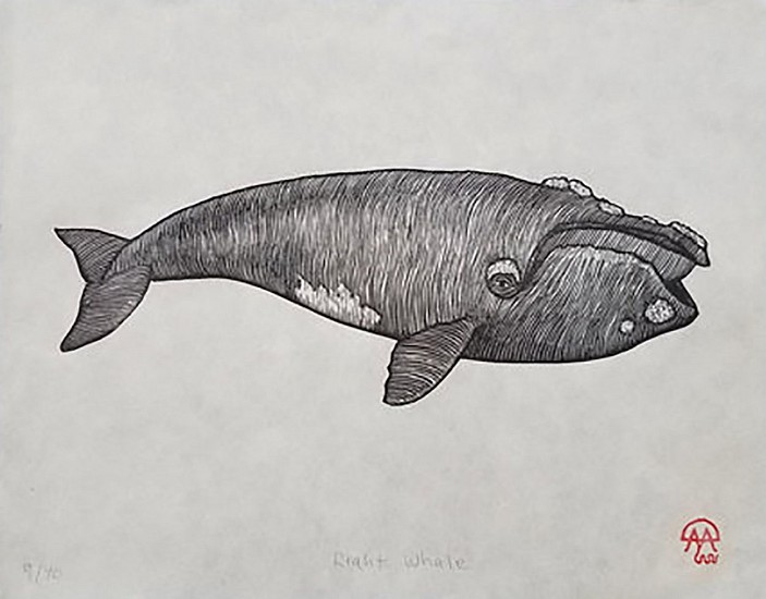 David Miles Lusk, Right Whale
2021, woodblock print