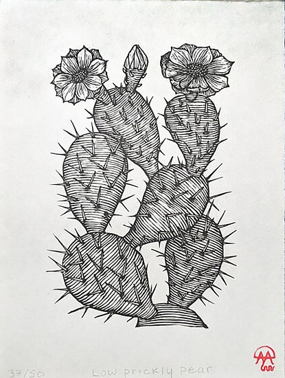 David Miles Lusk, Low Prickly Pear
2021, woodblock print