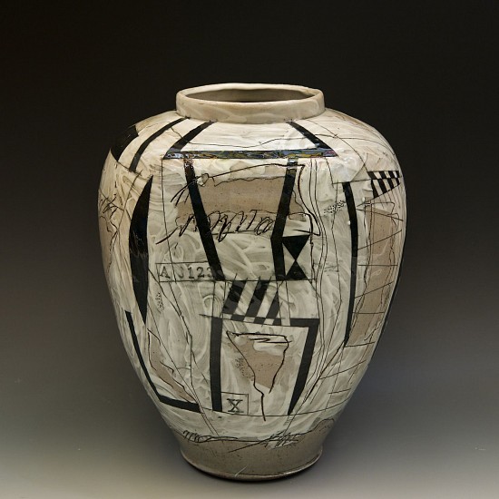 Roy Strassberg, Stoneware Jar with Porcelain Slip
2021, stoneware with porcelain slip