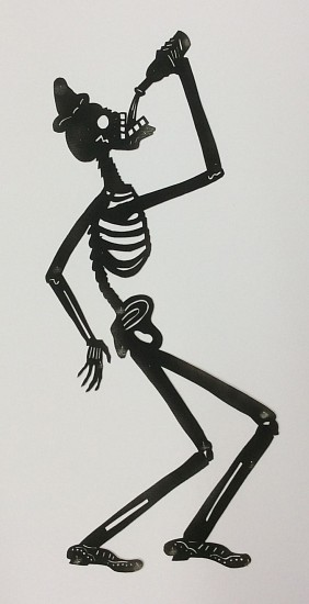 Patrick Siler, Skeleton Drinking with Cap
Stencil