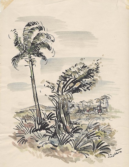 Ernest Lothar, Drawing 333
1954, watercolor and pen