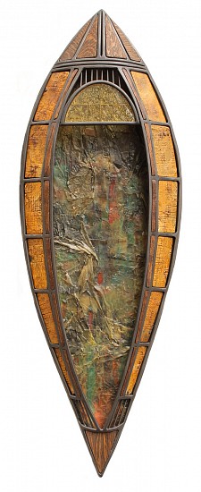 Michael Horswill, The Challenger Deep
2022, Steel, wood, encaustic, oil, paper, glass