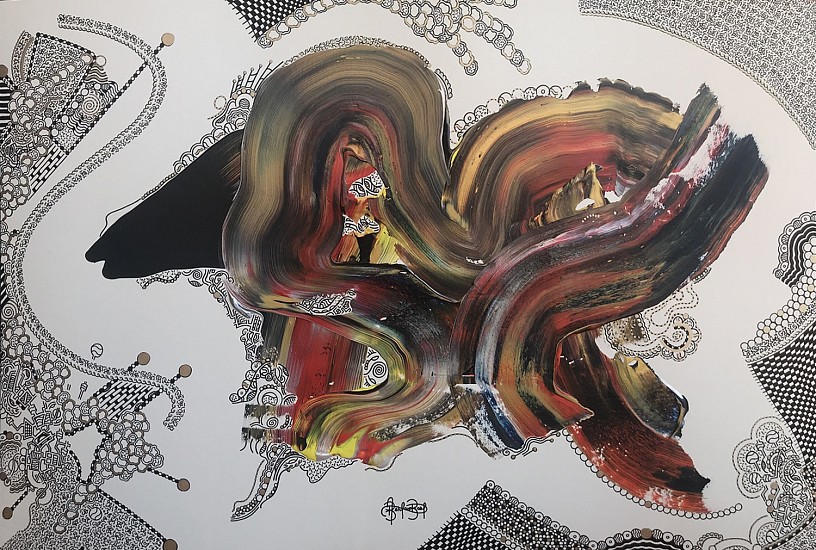 Bryson Bost, Ram in the Womb
2020, acrylic & ink