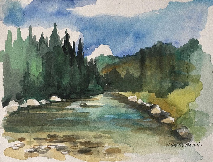 Sally Machlis, Blue Water of the St. Joe River
2019, watercolor