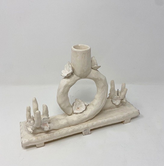 Maggie Jaszczak, Candle Holder with Flowers (3 Candle)
2021, ceramic earthenware