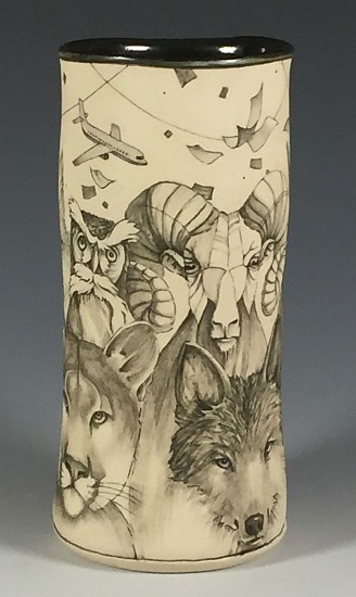 Dennis Meiners, Modern Critters Vase
2018, stoneware