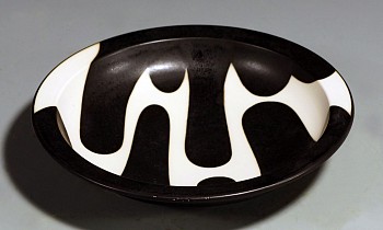 sco 0068 black and white serving bowl with rim