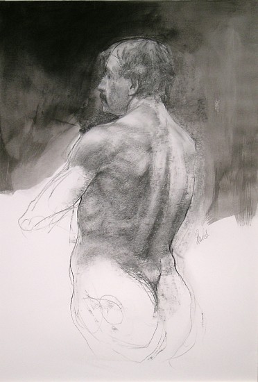 Peter Cox, Standing Male Nude
2002, Charcoal, Graphite, tempera on bristol