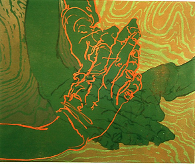 Mary Farrell, Confluent Terrain
2000, reduction woodcut