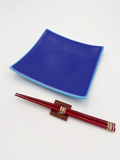 Louise Telford, Blue Sushi Plate
kilnformed glass
