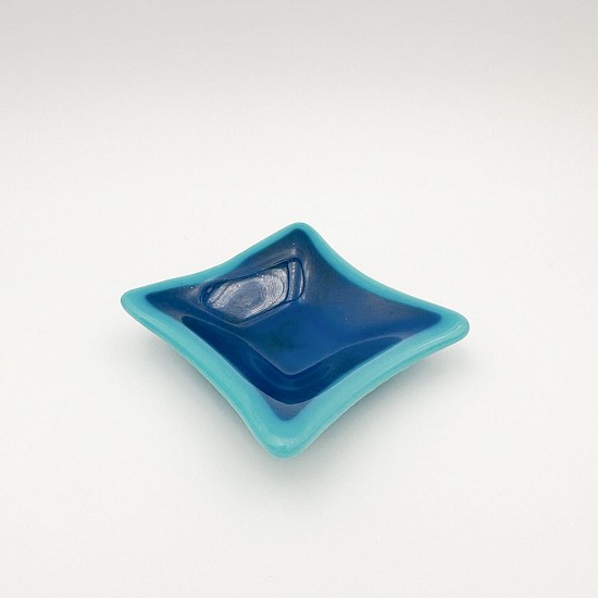 Louise Telford, Blue Sauce Dish
kilnformed glass