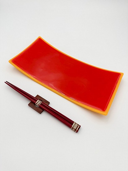 Louise Telford, Orange Sushi Platter
2022, glass