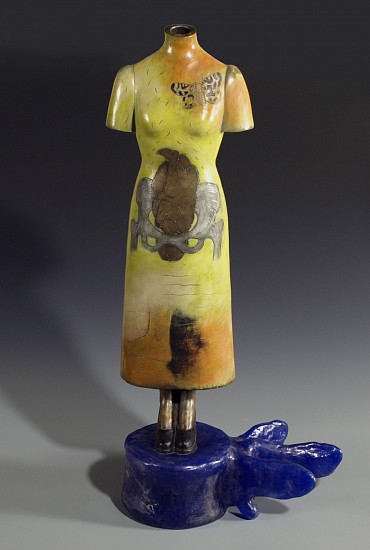 Marilyn Lysohir, Tattooed Dress with Baby Being Born
bronze and glass