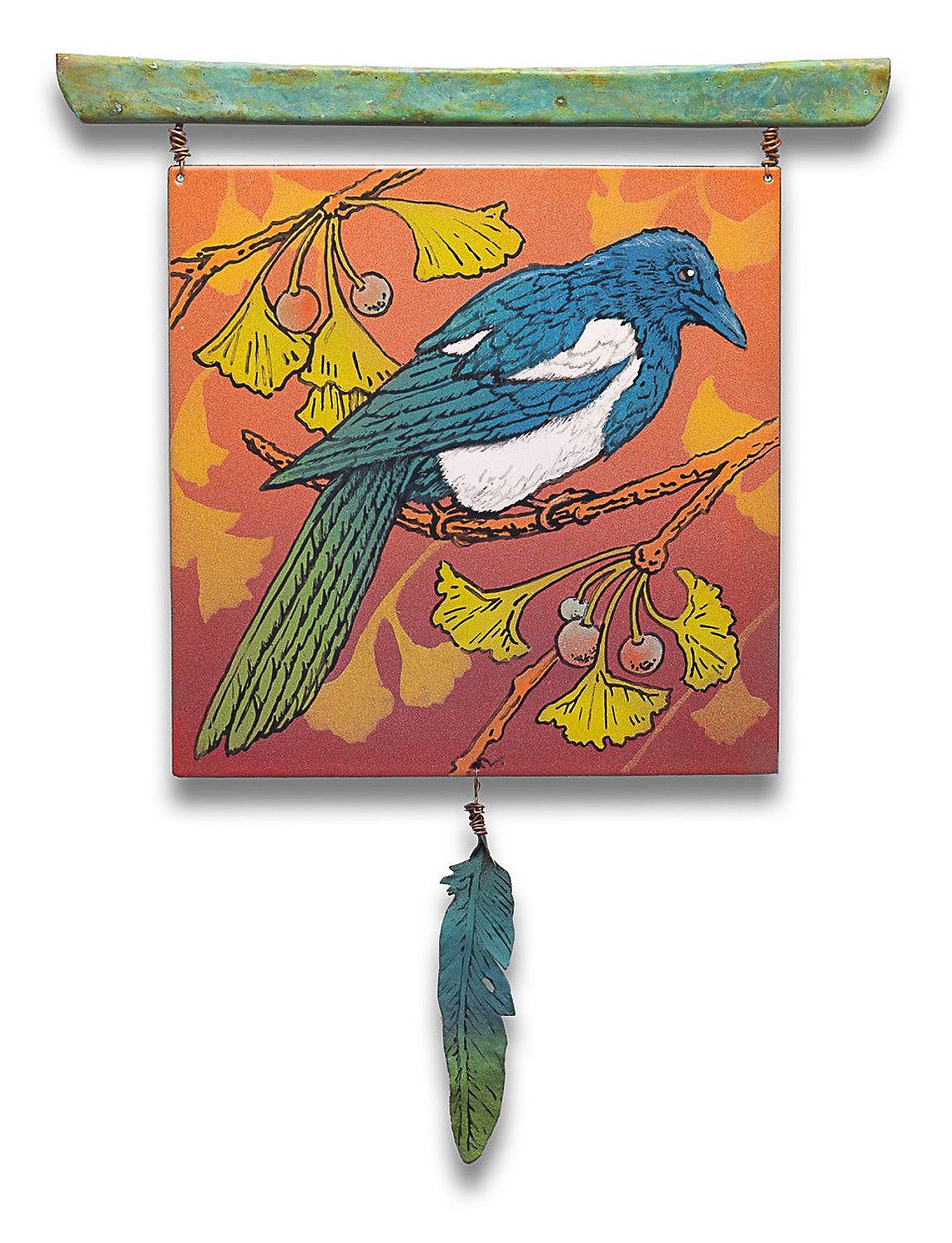 Blue Jay Wing Bird Feathers Broken Colored Pencil Art Print 