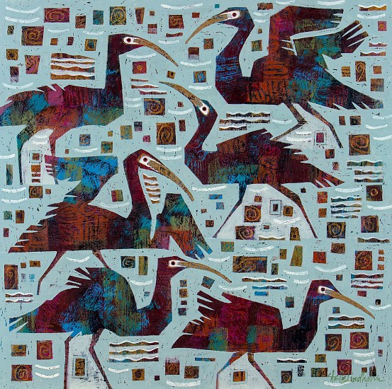 Shelle Lindholm, Ancient Ibis
2022, acrylic on panel
