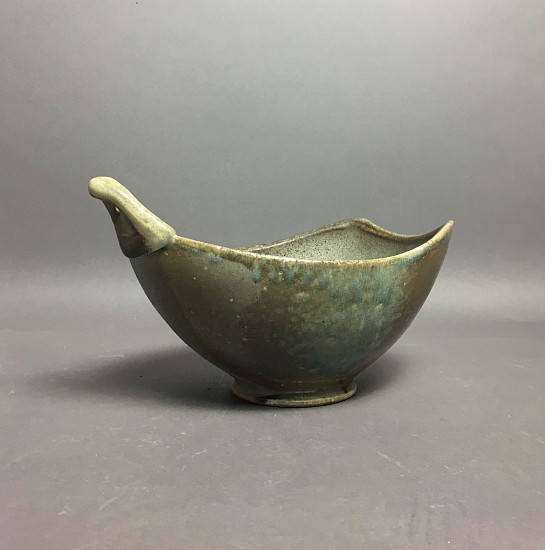 James Tingey, Blue Scoop Bowl
2019, wheel thrown, altered, slipcast, wood fired