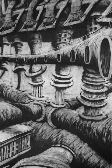 Michael Horswill, Earth Machine: Below Deck
2012, charcoal on paper