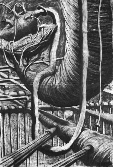 Michael Horswill, Earth Machine: Adoption
2010, charcoal on paper