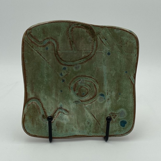 David Hutchens, Sage Green Square Signed
2001, ceramic