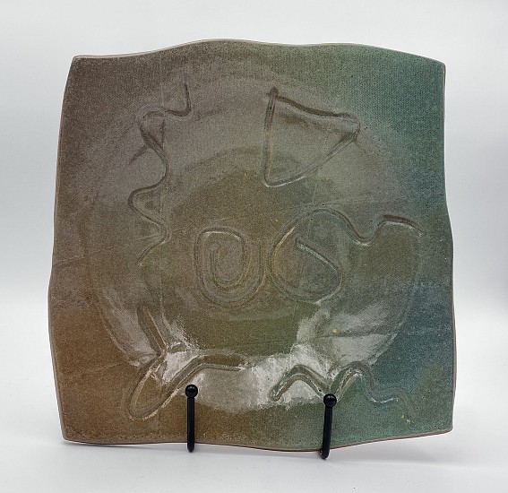 David Hutchens, Green Square Signed
2001, ceramic