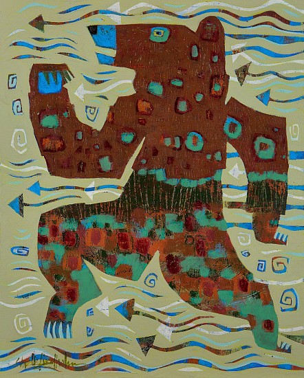 Shelle Lindholm, Fishing Bear
2023, acrylic on panel