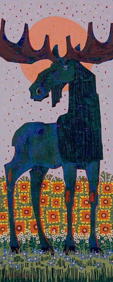 Shelle Lindholm, Summer Moose
2024, acrylic on panel