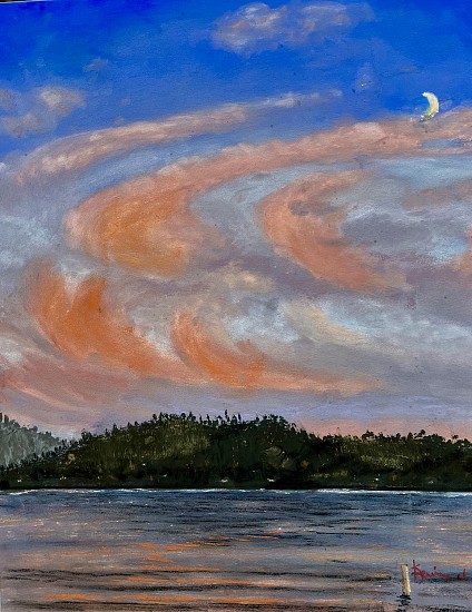 Kevin Jester, Moon over Casco
2024, pastel
