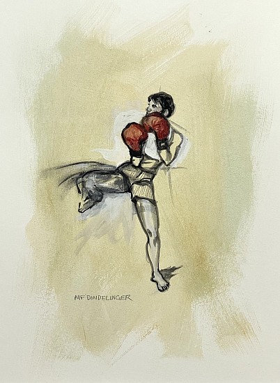 Mary Frances Dondelinger, Taking my time (kick boxer)
2021, egg tempera on paper