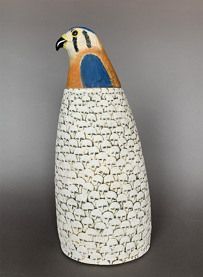 Susan Mattson, Kestral
2021, stoneware, oxides, underglazes, epoxy