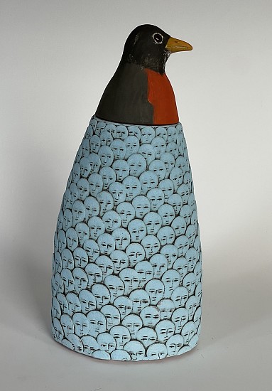 Susan Mattson, US Robin
2024, earthenware, oxides, gold leaf, underglazes