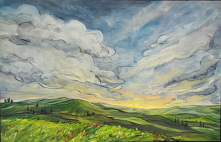 Joel Stehr, Palouse Horizon
2024, acrylic on wood