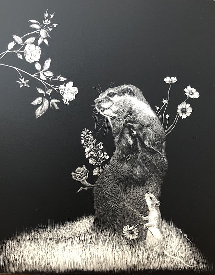 Jan Baird, Otter Thoughts
2024, Scratchbord