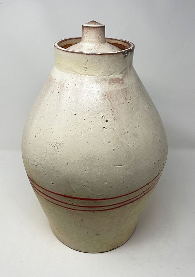 Tom Jaszczak, Lidded Jar, Red Stripes
2022, earthenware