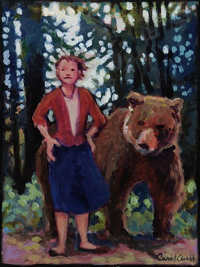 Carol Aust, Woman and Bear
acrylic on board