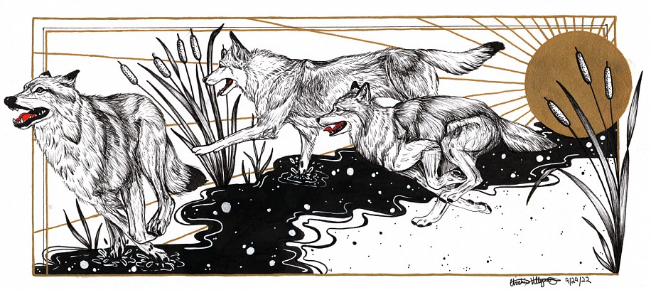 Christina Villagomez, Wild Hunt
2022, india ink