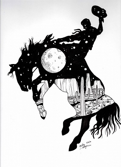 Christina Villagomez, Midnight Cowboy
2024, india ink