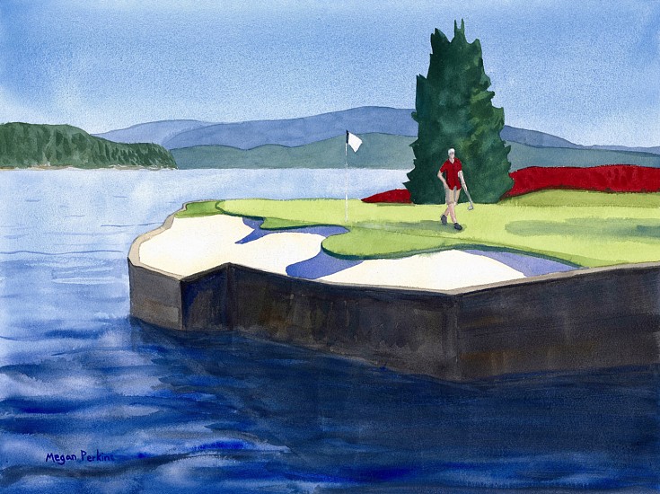 Megan Perkins, Floating Island Putt
2025, watercolor