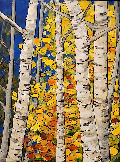 Joel Stehr, Birch Trees
2024, acrylic on wood