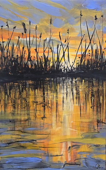 Joel Stehr, Twilight Pond Orchestra
2025, acrylic on wood