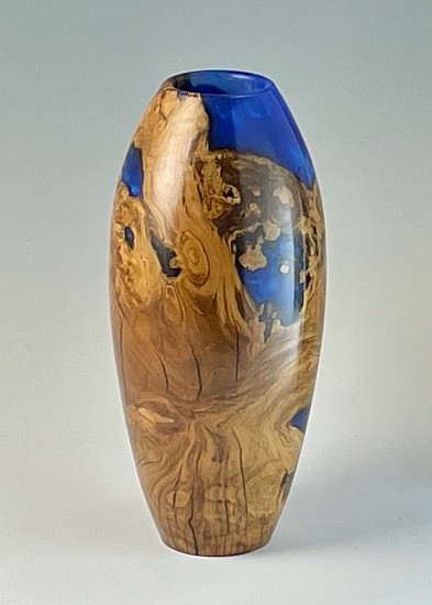 Troy Thompson, Blue Apple Burl
2025, mixed media