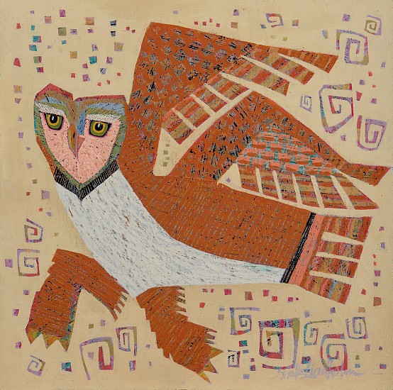Shelle Lindholm, Dancing Owl!
acrylic on panel