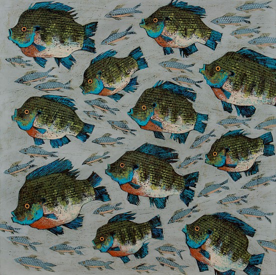 Shelle Lindholm, Bluegills
acrylic on panel