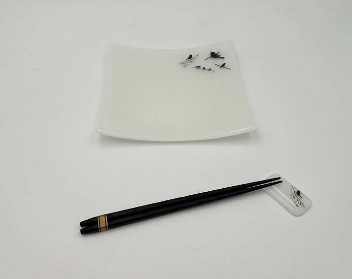 Louise Telford, White Sushi Plate Set
glass