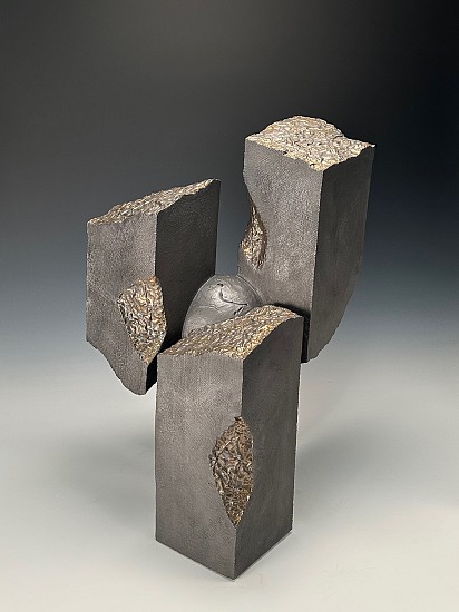 Chris Kelsey
Stoneware, glaze, graphite